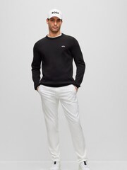 BOSS Black Rallo Crew Neck Cotton Jumper - Image 2 of 5