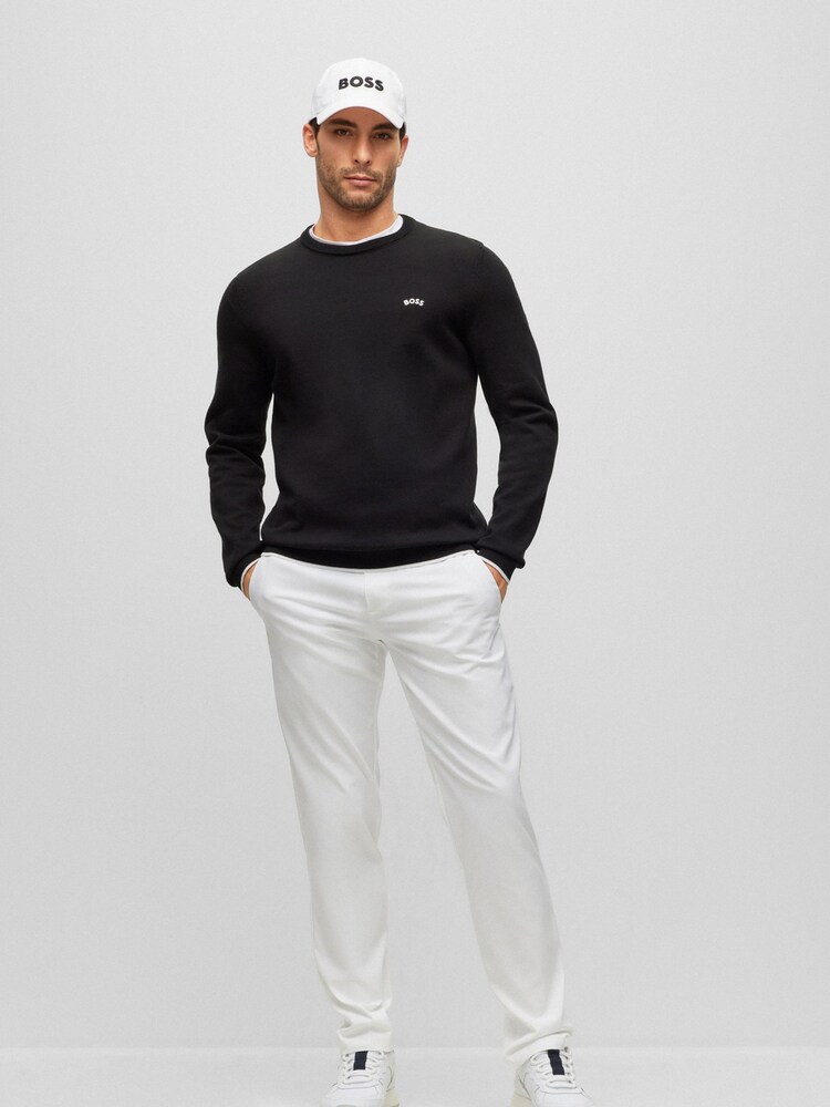 BOSS Black Rallo Crew Neck Cotton Jumper - Image 2 of 5