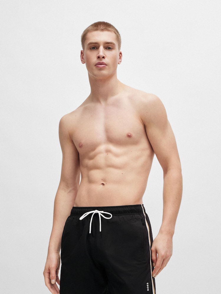 BOSS Black Iconic Swim Shorts - Image 1 of 4 BOSS Black Iconic Swim Shorts - Image 1 of 4