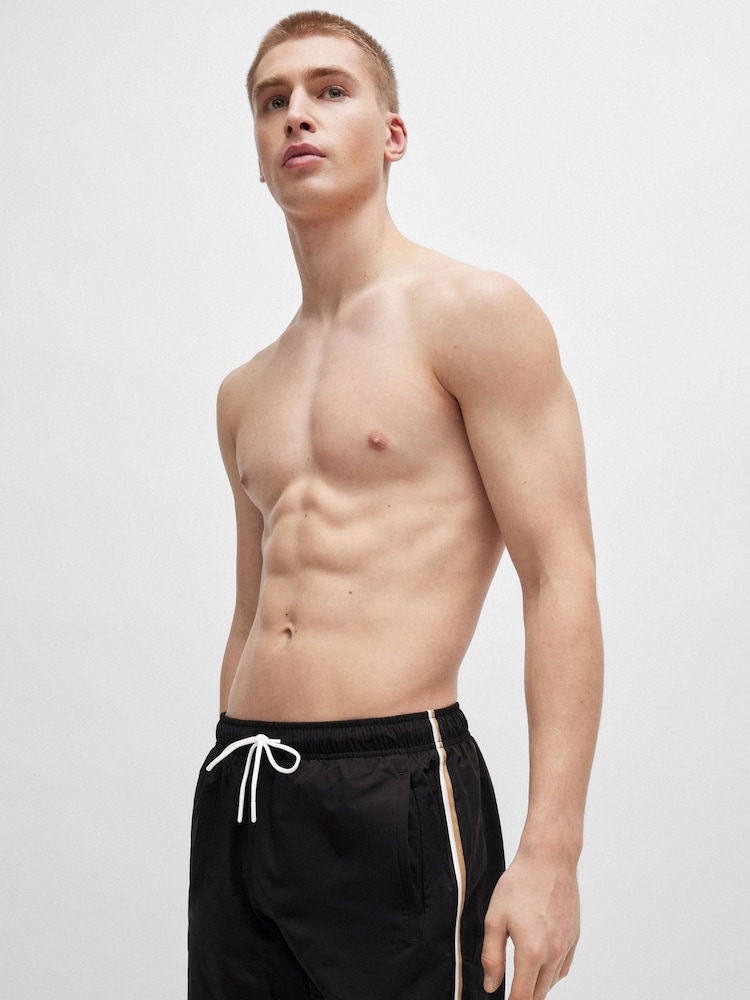BOSS Black Iconic Swim Shorts - Image 2 of 4 BOSS Black Iconic Swim Shorts - Image 2 of 4