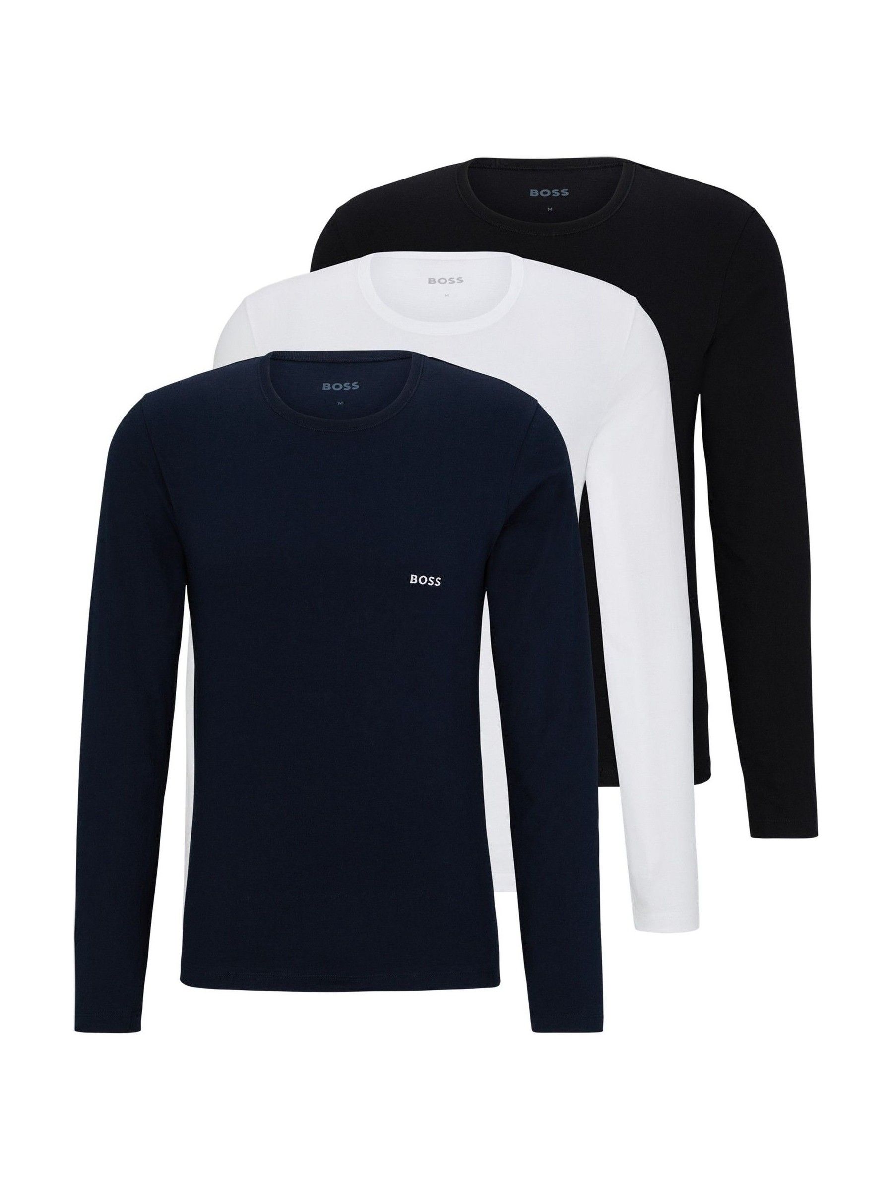 Buy BOSS Black 100 Cotton Long Sleeve T Shirt 3 Pack from Next Canada