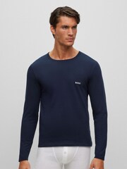 BOSS Black 100% Cotton Long Sleeve T-Shirt 3 Pack - Image 5 of 8