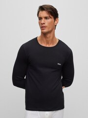 BOSS Black 100% Cotton Long Sleeve T-Shirt 3 Pack - Image 6 of 8