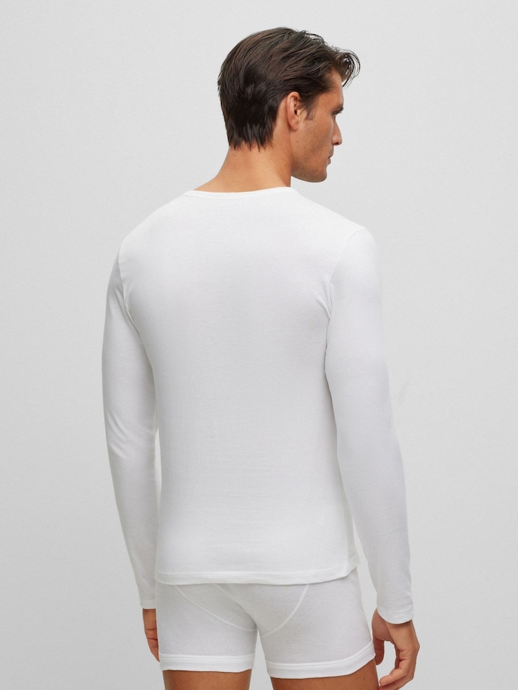 BOSS Black 100% Cotton Long Sleeve T-Shirt 3 Pack - Image 8 of 8