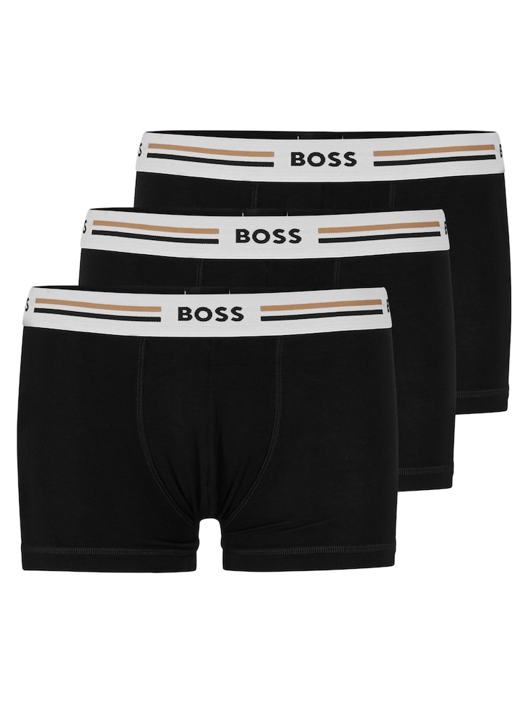 BOSS Black Revive Logo Trunks 3-Pack - Image 1 of 5
