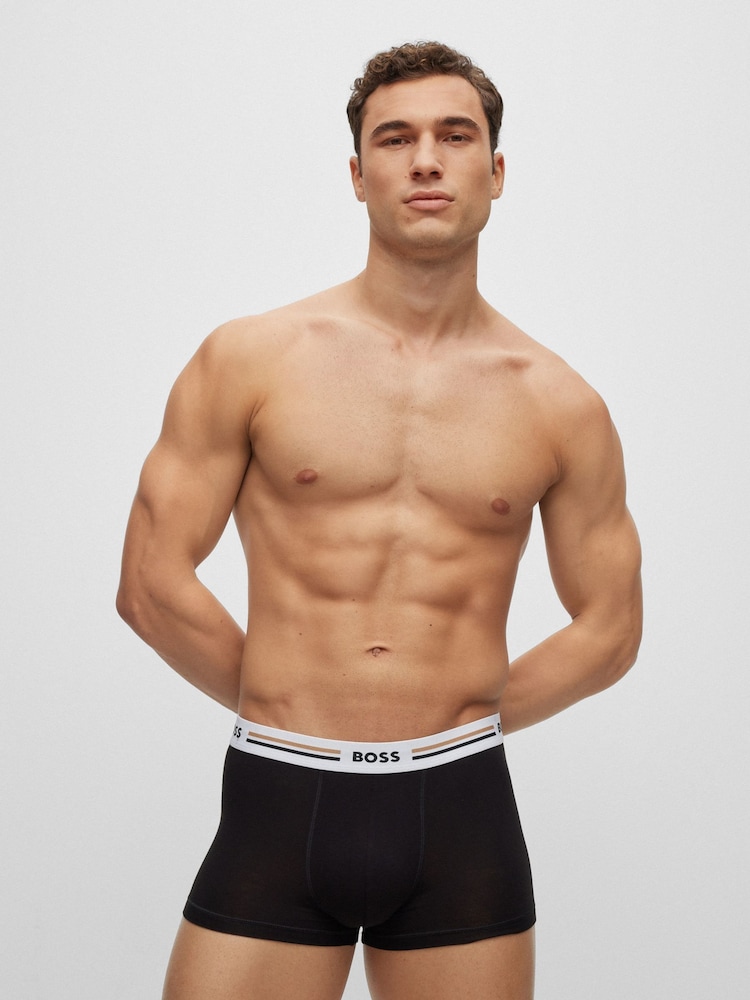 BOSS Black Revive Logo Trunks 3-Pack - Image 2 of 5 BOSS Black Revive Logo Trunks 3-Pack - Image 2 of 5