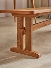 MADE.COM Oak Quinn Dining Bench - Image 2 of 4