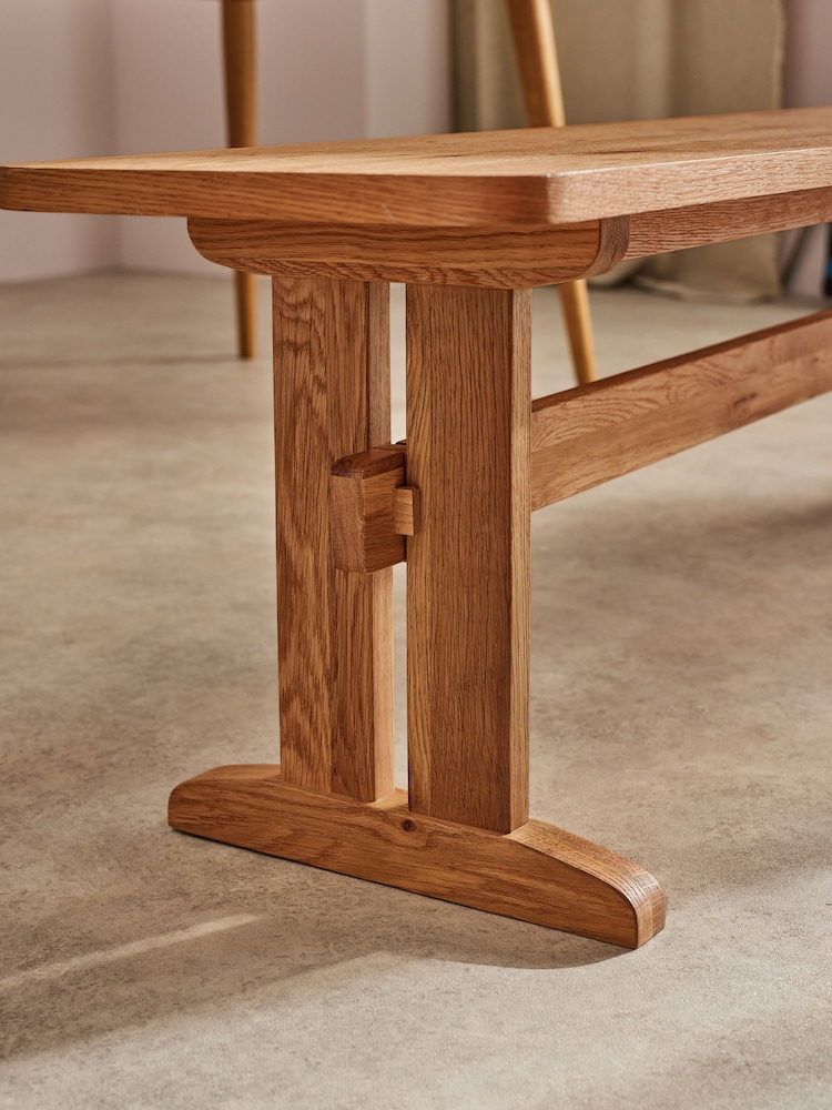 MADE.COM Oak Quinn Dining Bench - Image 2 of 4