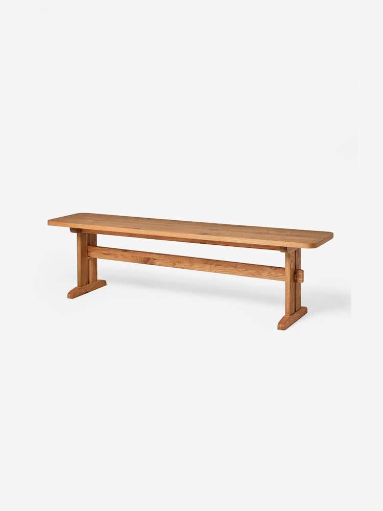 MADE.COM Oak Quinn Dining Bench - Image 4 of 4