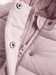 Lilac Purple Padded Baby Jacket With Hood (0mths-2yrs) - Image 6 of 6