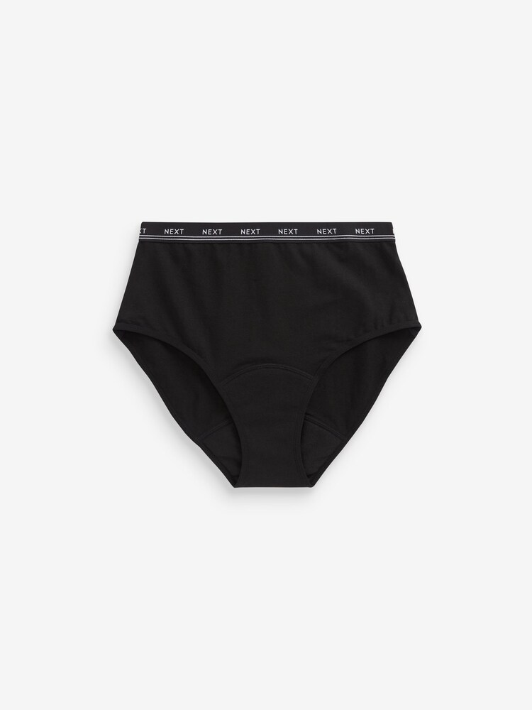 Black Spot Print Full Brief Medium Flow Period Knickers 2 Pack - Image 9 of 9