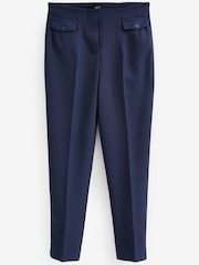 Navy Tailored Button Detail Taper Trousers - Image 5 of 6