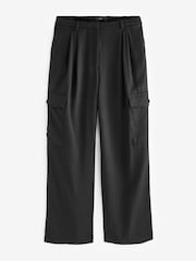 Black Tailored Cargo Wide Leg Trousers - Image 2 of 6