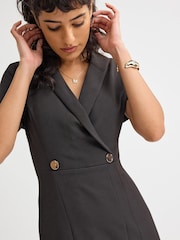 Black Tailored Midi Pencil Dress - Image 4 of 6