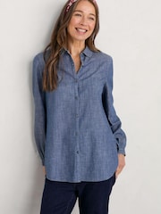 Seasalt Cornwall Blue Cutting Garden Shirt - Image 1 of 5