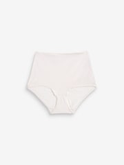 Plum Purple/Grey/Navy Blue/Cream Full Brief Cotton Rich Knickers 4 Pack - Image 5 of 7