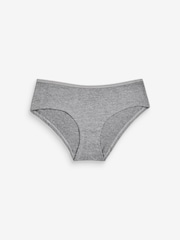 Pflaume/Grau/Marineblau/Creme - Slips mit hohem Baumwollanteil, 4er-Pack - Bild 6 von 8