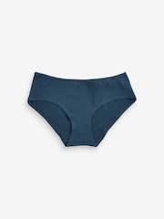 Pflaume/Grau/Marineblau/Creme - Slips mit hohem Baumwollanteil, 4er-Pack - Bild 7 von 8