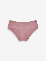 Pflaume/Grau/Marineblau/Creme - Slips mit hohem Baumwollanteil, 4er-Pack - Bild 8 von 8