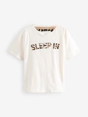 Hellbraun, Leoprint - Pyjama aus 100 % Baumwolle - Bild 6 von 7