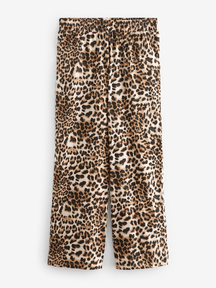 Hellbraun, Leoprint - Pyjama aus 100 % Baumwolle - Bild 7 von 7