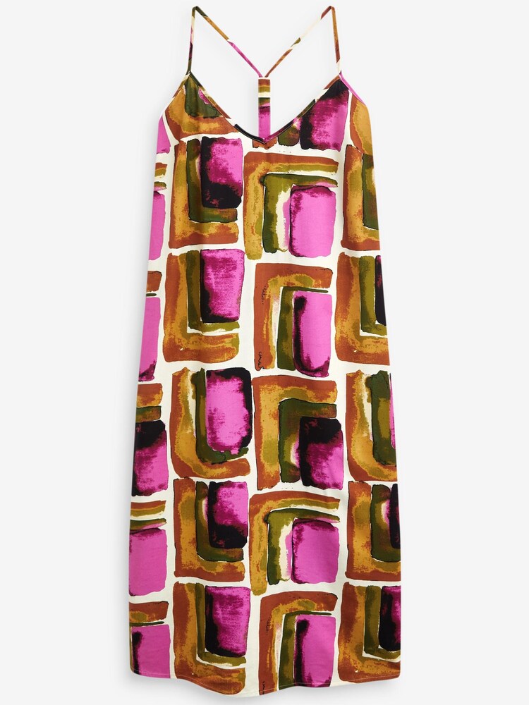 Pink Grün - Sommerliches Midi-Trägerkleid mit V-Ausschnitt und Ringerrücken - Bild 8 von 8 Pink Grün - Sommerliches Midi-Trägerkleid mit V-Ausschnitt und Ringerrücken - Bild 8 von 8