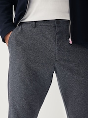 Navy Blue Slim Smart Motion Flex Stretch Trousers - Image 4 of 8
