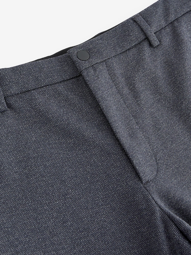 Navy Blue Slim Smart Motion Flex Stretch Trousers - Image 6 of 8