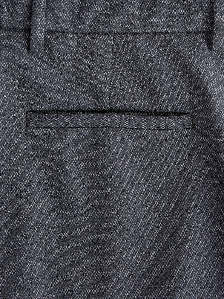 Navy Blue Slim Smart Motion Flex Stretch Trousers - Image 7 of 8