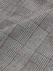 Charcoal Grey Slim Trimmed Check Trousers - Image 11 of 11