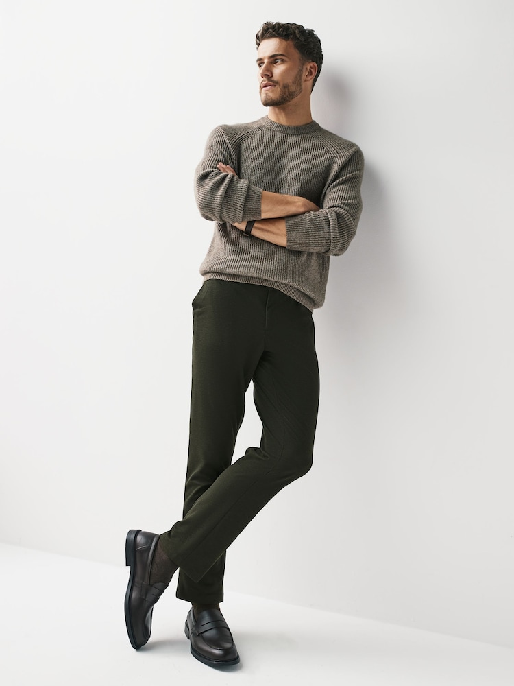 Green Slim Smart Motion Flex Stretch Trousers - Image 1 of 9