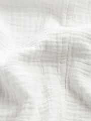 White Cotton Crinkle Vest - Image 8 of 8