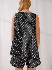 Black Cotton Crinkle Vest - Image 4 of 8