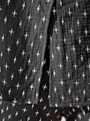 Black Cotton Crinkle Vest - Image 7 of 8