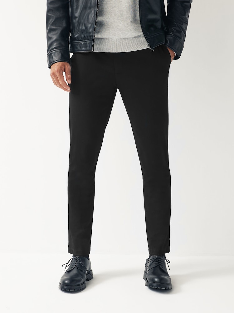 Black Slim Smart Motion Flex Stretch Trousers - Image 1 of 8