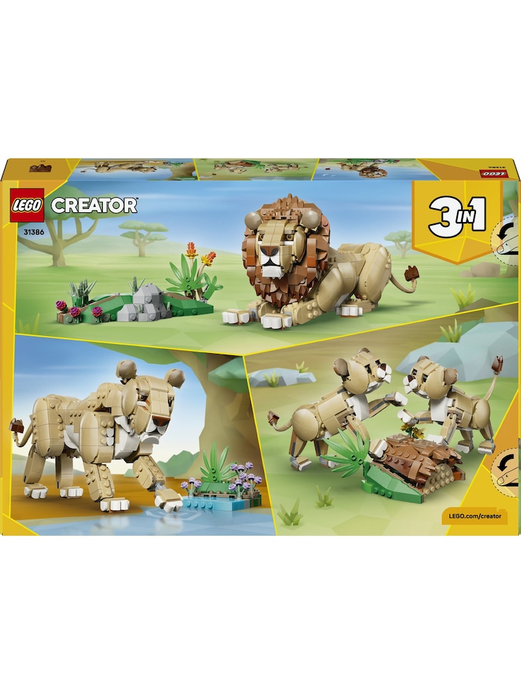 LEGO Creator 3 in 1 Wild Animals: Majestic Lion 31386 - Image 1 of 8 LEGO Creator 3 in 1 Wild Animals: Majestic Lion 31386 - Image 1 of 8