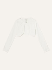 Monsoon Cream 100% Cotton 3D Petal Cardigan - Image 1 of 3