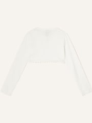 Monsoon Cream 100% Cotton 3D Petal Cardigan - Image 2 of 3