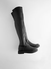 Black Forever Comfort® Over The Knee Stretch Boots - Image 5 of 8