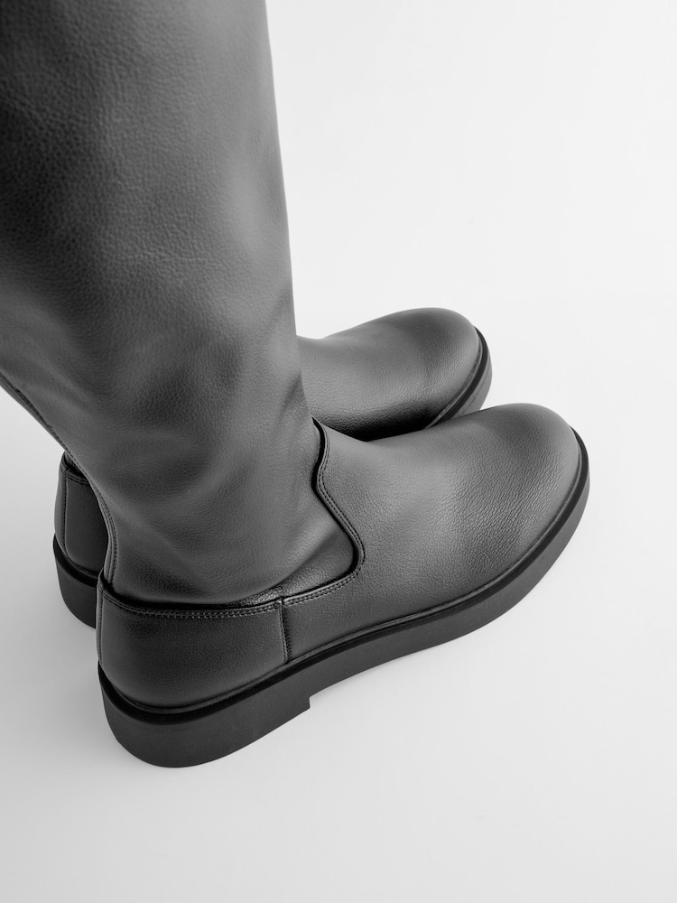 Black Forever Comfort® Over The Knee Stretch Boots - Image 7 of 8