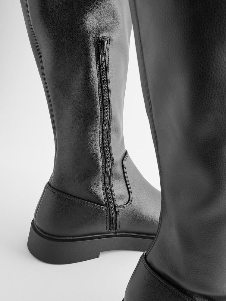 Black Forever Comfort® Over The Knee Stretch Boots - Image 8 of 8