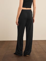 Black Tailored Elasticated Waist Wide Leg Trousers - Image 4 of 7