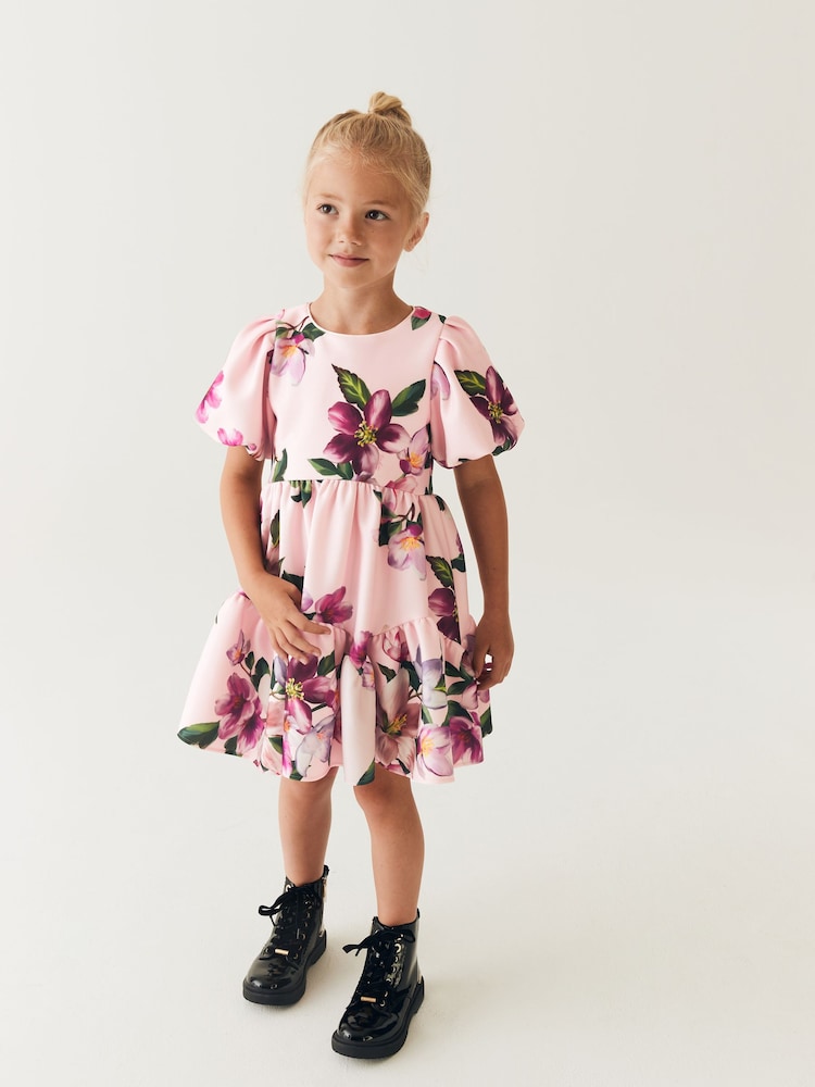 Baker by Ted Baker Pink Floral Scuba Dress - Image 1 of 11