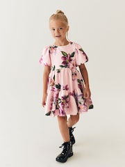 Baker by Ted Baker Pink Floral Scuba Dress - Image 6 of 11