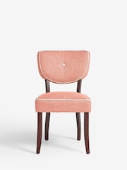 Nina Campbell Set of 2 Clabon Coral Ashburn Walnut Effect Leg Dining Chairs - Image 2 of 6