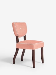 Nina Campbell Set of 2 Clabon Coral Ashburn Walnut Effect Leg Dining Chairs - Image 3 of 6