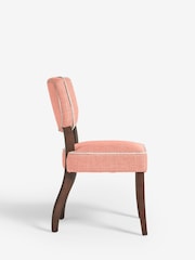 Nina Campbell Set of 2 Clabon Coral Ashburn Walnut Effect Leg Dining Chairs - Image 4 of 6