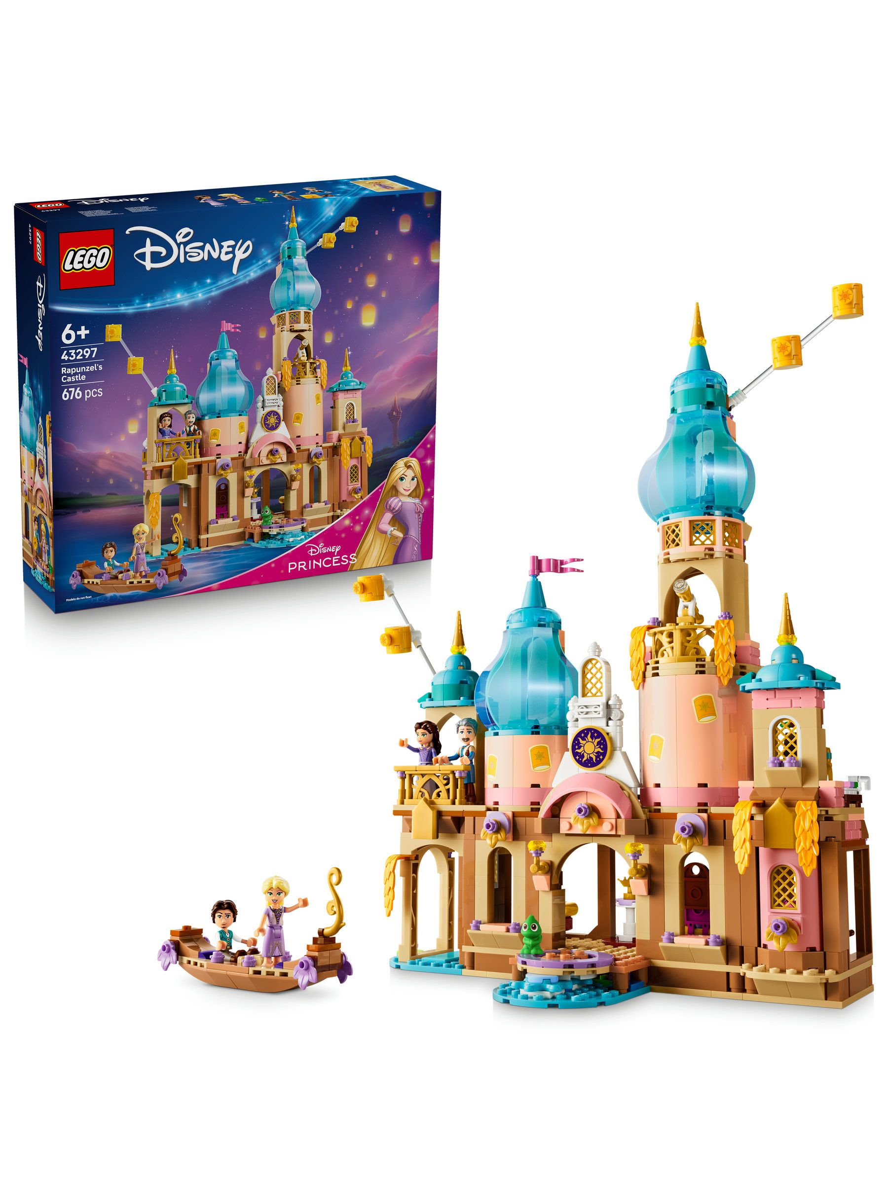 LEGO Disney Princess Rapunzel's Castle 43297 | Toys for 6+ Year Old Girls, Display Model Kit, 4 Mini Dolls & Accessories, Pascal Figure, Birthday Gift, 676 Pieces - Image 9