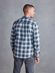 Grey/White Signature Brushed Flannel Check Shirt - Image 4 of 8