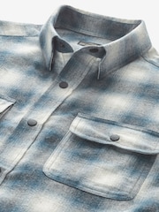 Grey/White Signature Brushed Flannel Check Shirt - Image 7 of 8